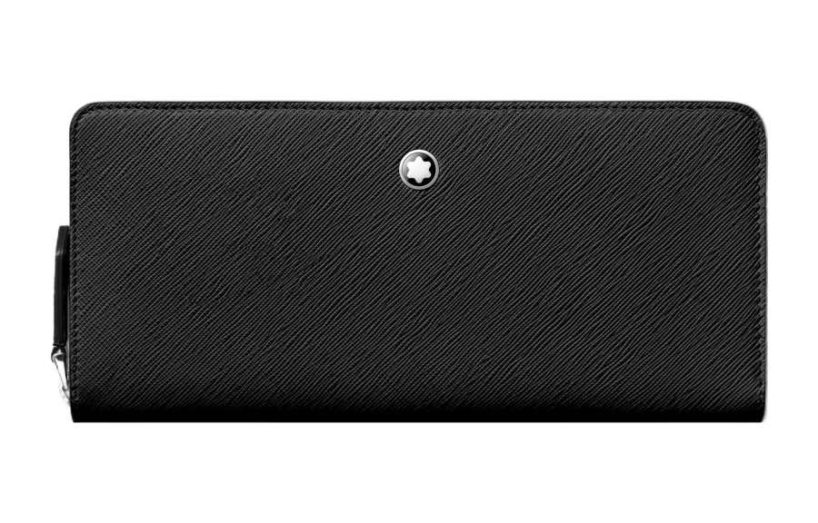 MONTBLANC Cow Leather Cell Phone Pouch Men's Black