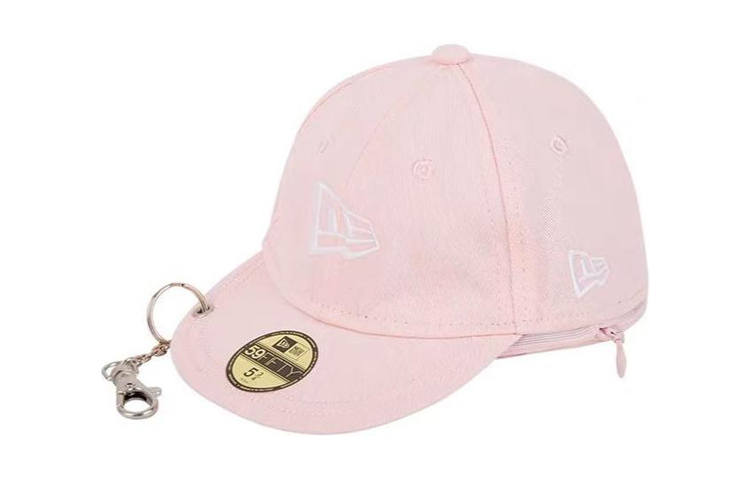 New Era Fashion Trend Fabric Hat Key Pouch Mini Unisex Pink