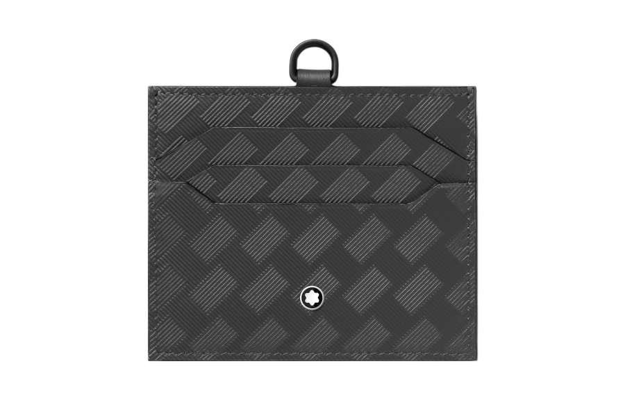 MONTBLANC Cow Leather Card Holder Men's Elegant Gray