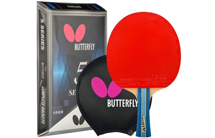 Butterfly 5 Collection Double Sided Inverted Rubber All Wood Ping Pong Paddles