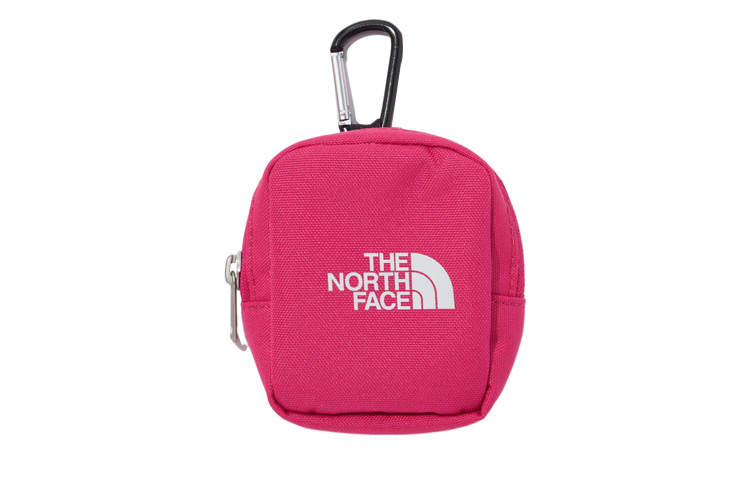 THE NORTH FACE Polyester Clutch Coin Purse Earphone Case Mini Unisex Bright Pink