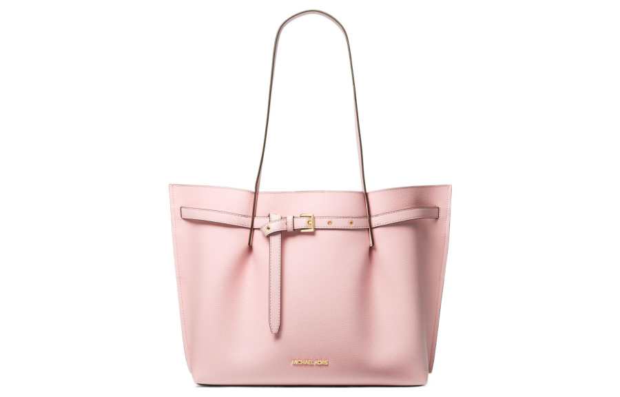 MICHAEL KORS Emilia Pebbled Leather One Shoulder Handbag Women's Cherry Blossom Pink