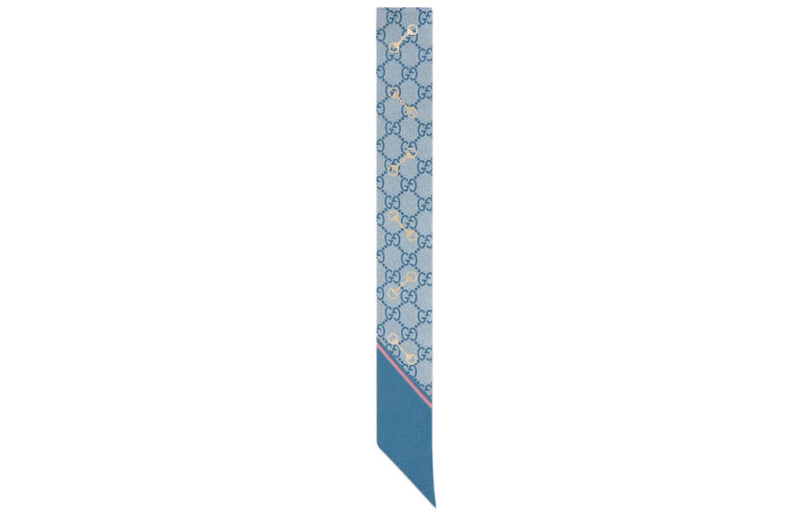 GUCCI Silk Scarves Women's Blue