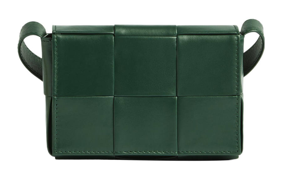 Bottega Veneta CASSETTE Cow Leather Small Block Small Square Bag Shoulder Bag Crossbody Bag Mini Men's Rain Tree Green