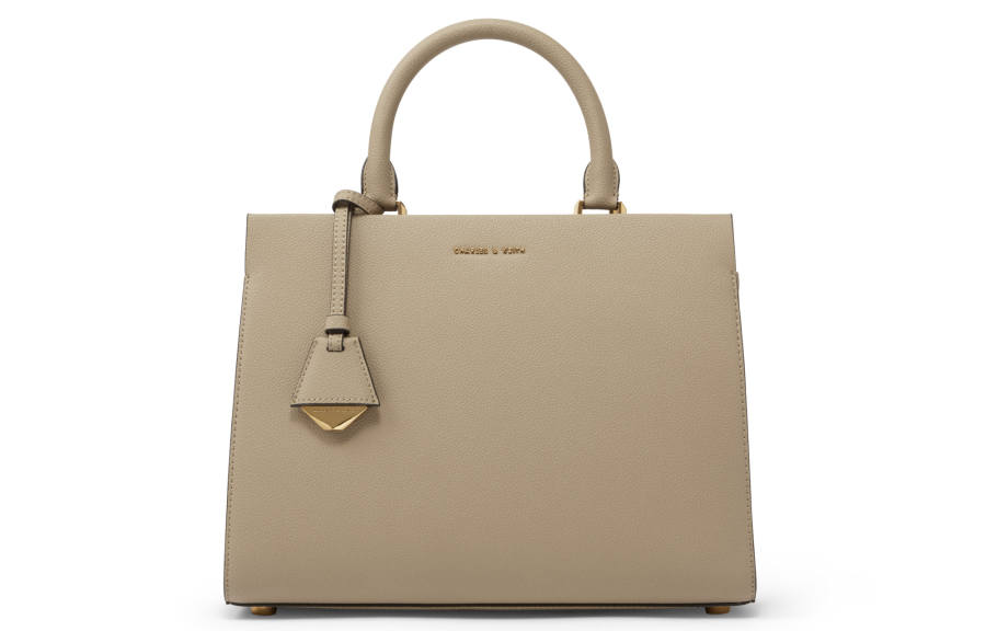 CHARLES&KEITH Pu Charles & Keith Bag Handbag Large Women's Sand/Brick/Black