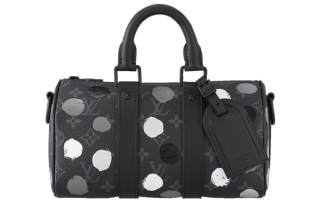 LOUIS VUITTON X Yayoi Kusama Keepall 25 Monogram Eclipse Black/Silver