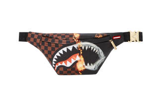 SPRAYGROUND PVC Crossbody Bag, Fanny Pack Small Unisex Brown