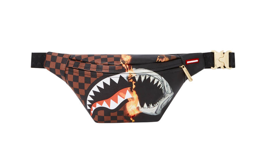 SPRAYGROUND PVC Crossbody Bag, Fanny Pack Small Unisex Brown