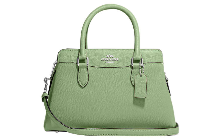 COACH Darcie Cross Grain Leather Shoulder Bag, Crossbody Bag, Handbag Medium Women's Grass Green