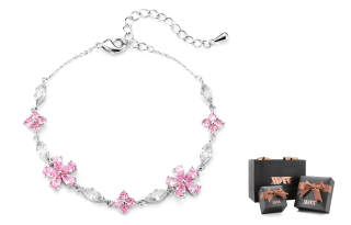 XXOFF Copper Alloy Bracelets Women's Pink White