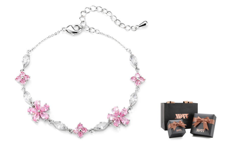 XXOFF Copper Alloy Bracelets Women's Pink White