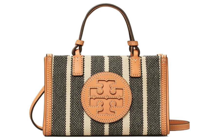 TORY BURCH Ella Canvas Bag, Handbag, Shoulder Bag, Crossbody Bag Mini Women's Multicolor