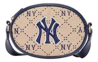 MLB Artificial Leather Shoulder Bag, Crossbody Bag Regular Unisex Dark Beige