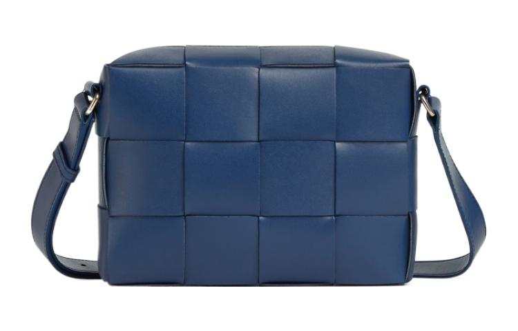 Bottega Veneta CASSETTE Calfskin Crossbody Bag, Shoulder Bag Men's Dark Blue