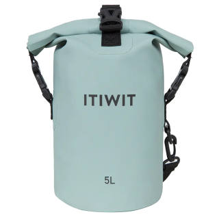 DECATHLON 5L Waterproof Shoulder Bag Outdoor Bag Polyester Green Unisex