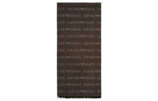 EMPORIO ARMANI Logo Jacquard Fringed Scarf