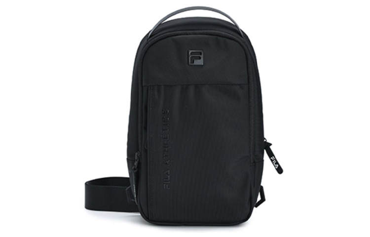 FILA Fabric Sling Bag, Handbag, Shoulder Bag, Crossbody Bag Regular Men's Black