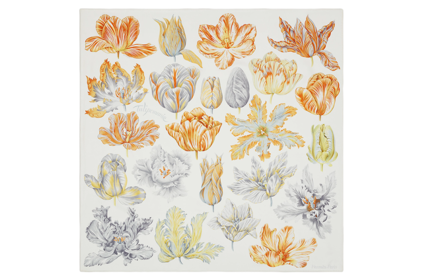 HERMES HERMES Silk Scarves Women's Gold