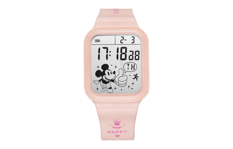 Disney Mickey Series Electronic Movement Silicone Strap Watch Women's Watch Gray Dial