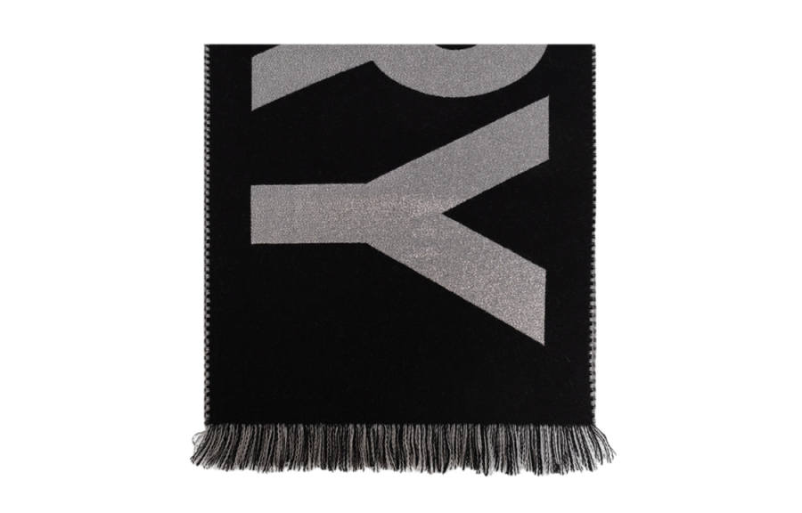 Burberry Wool Knit Scarves Unisex Black