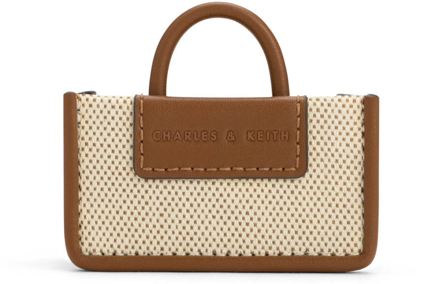 CHARLES&KEITH Canvas Key Pouch Mini Women's Chocolate