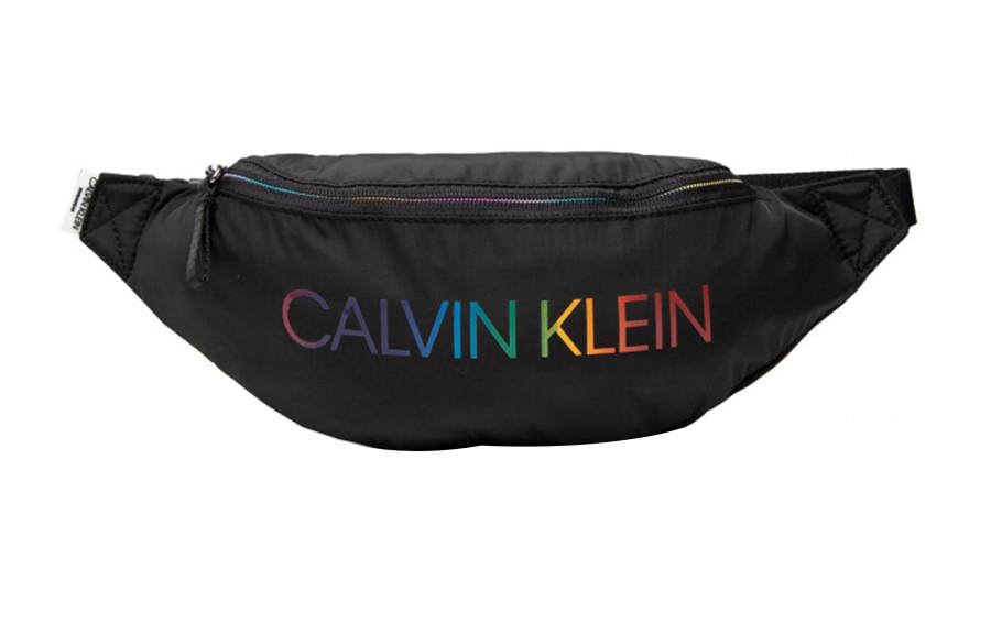 Calvin Klein CK/Calvin Klein Nylon Fabric Sling Bag, Fanny Pack Men's Black