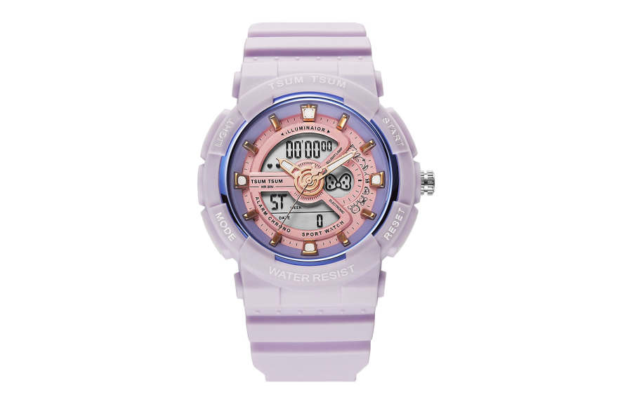 Disney Disney Electronic Movement Silicone Strap Watch Unisex Gray Dial