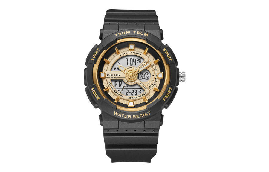Disney Disney Electronic Movement Silicone Strap Watch Unisex Gray Dial
