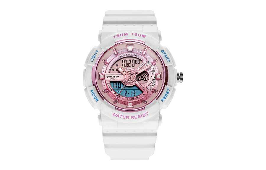 Disney Electronic Movement Silicone Strap Watch Unisex Purple Watch Dial 50m Waterproof