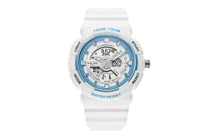 Disney Disney Electronic Movement TPU Strap Watch Unisex White Dial