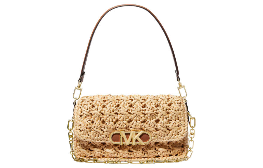 MICHAEL KORS PARKER Leather Portable Crossbody Bag, Shoulder Bag Women's Brown