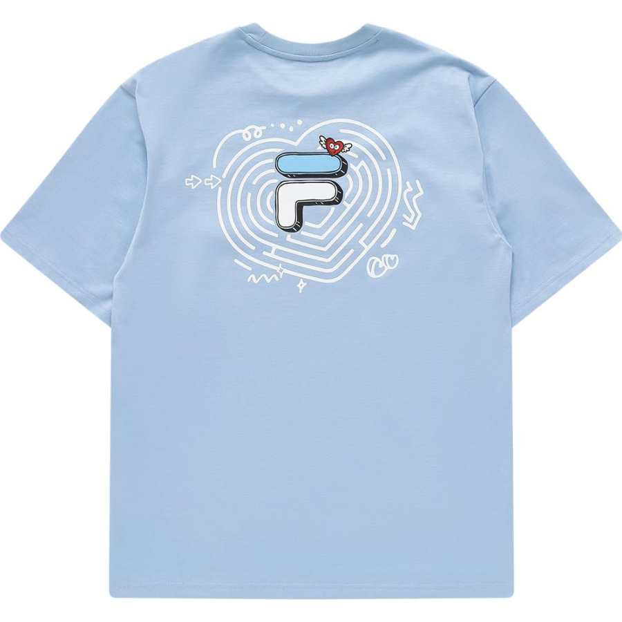 FILA FUSION T Shirt Unisex Ice Lake Blue