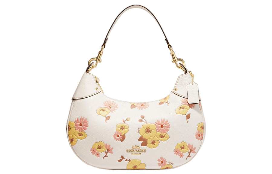 COACH Hobo Leather Hobo Bag, Handbag, Shoulder Bag Women's White