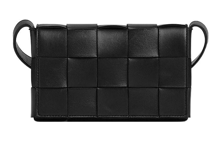 Bottega Veneta CASSETTE Lambskin Tofu Bag Camera Bag, Shoulder Bag, Crossbody Bag Small Women's Black
