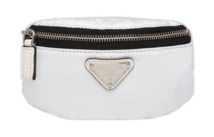 PRADA PRADA Fabric Wrist Bag Mini Women's White