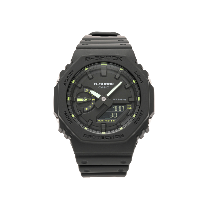 CASIO CASIO Men Liquid Crystal/Analog Dual Display Series Black Watch GA-2100-1A3PR