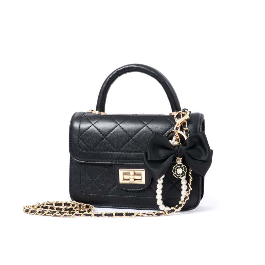 OTA Pu Small Square Bag, Shoulder Bag, Crossbody Bag, Handbag Medium Women's Black