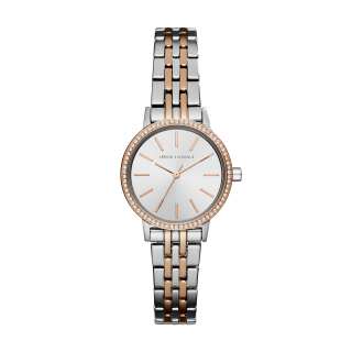 ARMANI EXCHANGEAE Wrist Watches Quartz Movement Stainless Steel Strap Silver Dial Women's Watch