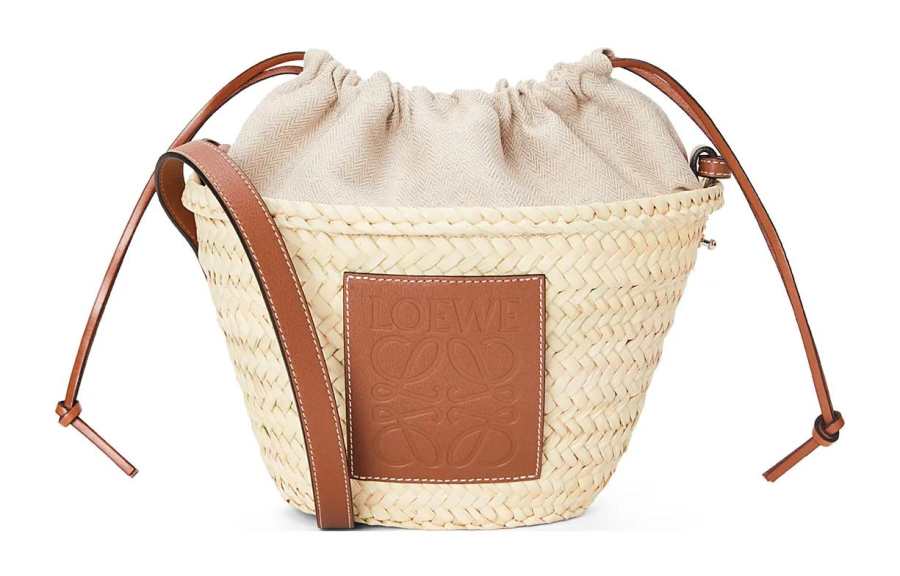 LOEWE Palm Leaf With Cow Leather Bucket Bags Crossbody Bag, Shoulder Bag Women's