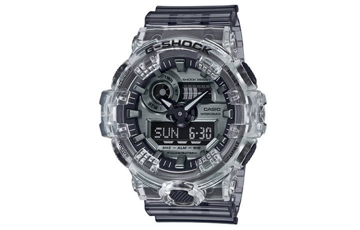 CASIO CASIO See Thru Ice Tough 1.0 Ice Toughness Quartz Movement Resin Strap Watch Men's Watches Gray Dial