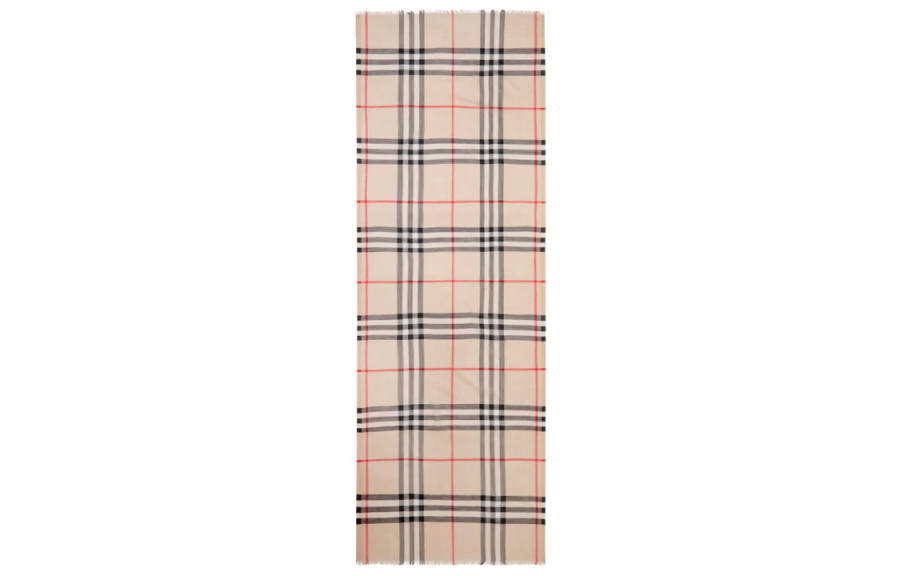 Burberry Burberry Check Wool Silk Scarf