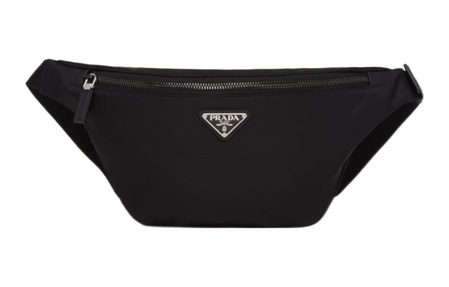 PRADA PRADA Leather Sling Bag, Fanny Pack Regular Men's Black
