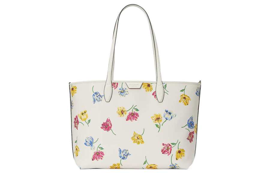 Kate Spade Artificial Leather Tote Bag, Shopping Bag, Handbag, Shoulder Bag Medium Women's Cream White