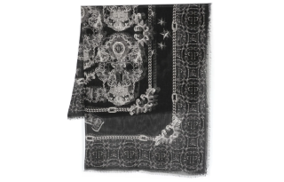 PHILIPP PLEIN 【Best of: PromotionsPrevious Season】Shawl frayed-hem scarf
