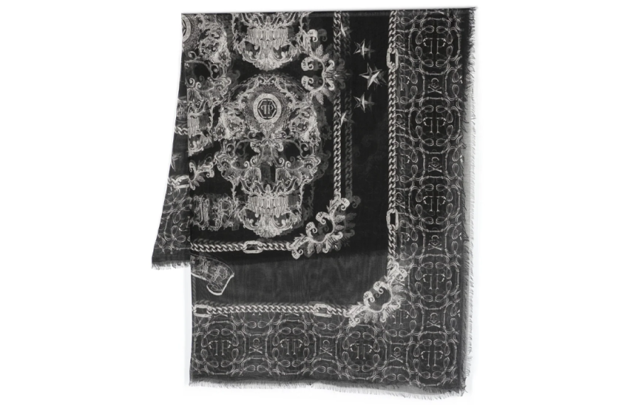 PHILIPP PLEIN 【Best of: PromotionsPrevious Season】Shawl frayed-hem scarf