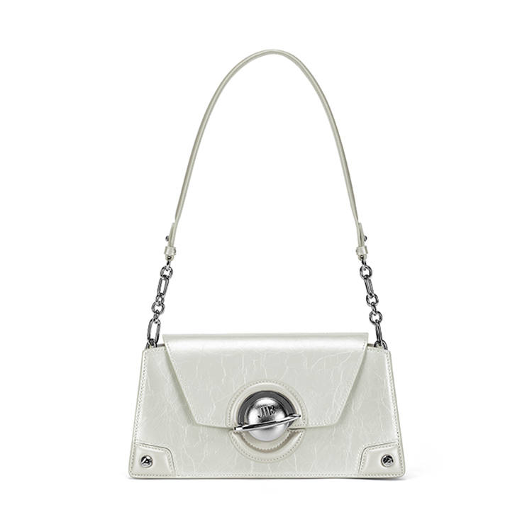 JELLYTOYBOY With Cow Leather And PU Starry Bag Shoulder Bag, Crossbody Bag, Shoulder Bag Medium Women's White/Black