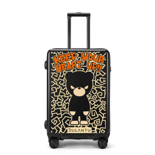 BLAN BUNNY ABS+PC Suitcase Travel Bag Luggage Unisex Black