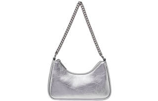 VANESSA HOGAN Vh Classic Series Cow Leather One Shoulder Chain Bag Regular Women's Silver/Black