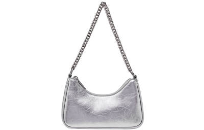 VANESSA HOGAN Vh Classic Series Cow Leather One Shoulder Chain Bag Regular Women's Silver/Black