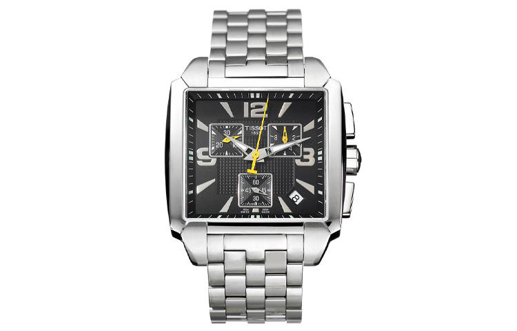 TISSOT Quartz Movement 100m Waterproof Men's Watches Watch 39*11mm Black Dial Stainless Steel Case